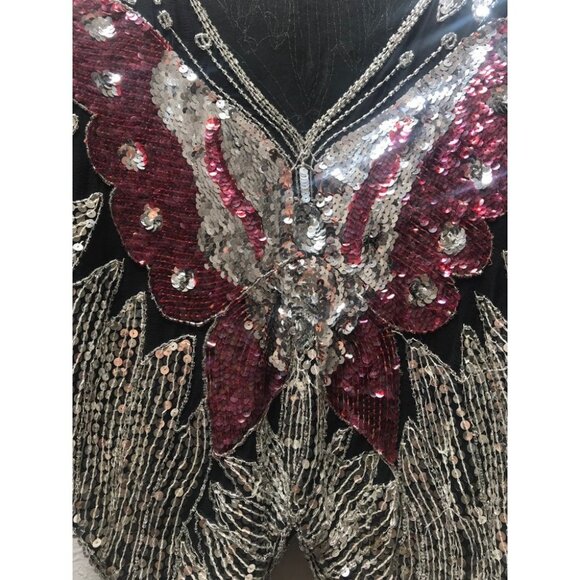 Sequin butterfly poncho top festival wear - Picture 6 of 8